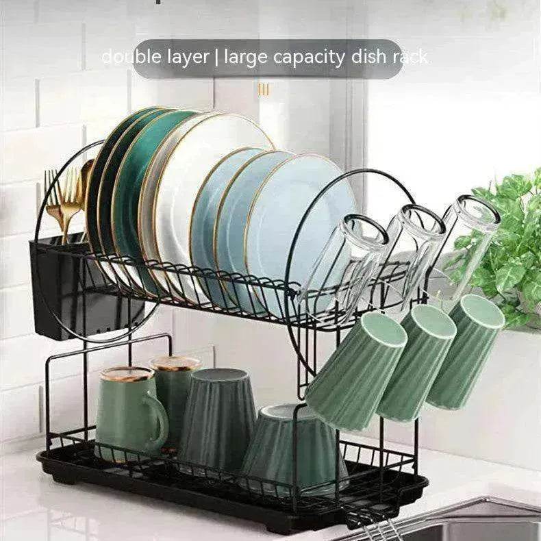 Narrow Simple Style Bowl And Dishes Drying And Draining Storage Rack - www.Shopthatapp.com