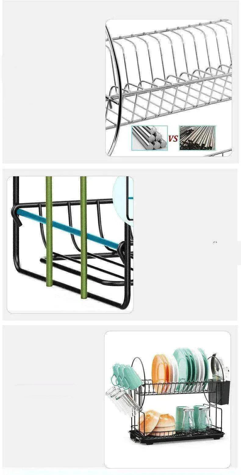 Narrow Simple Style Bowl And Dishes Drying And Draining Storage Rack - www.Shopthatapp.com