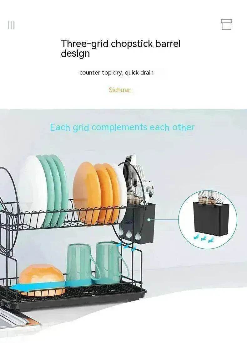 Narrow Simple Style Bowl And Dishes Drying And Draining Storage Rack - www.Shopthatapp.com