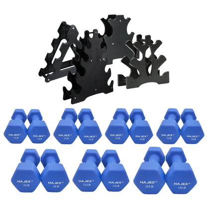 Neoprene Dumbbells Pairs & Sets With Rack - www.Shopthatapp.com #