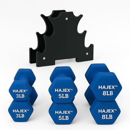 Neoprene Dumbbells Pairs & Sets With Rack - www.Shopthatapp.com #