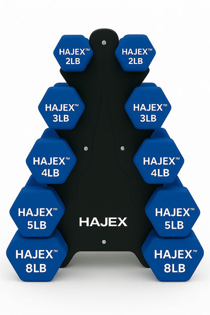 Neoprene Dumbbells Pairs & Sets With Rack - www.Shopthatapp.com #