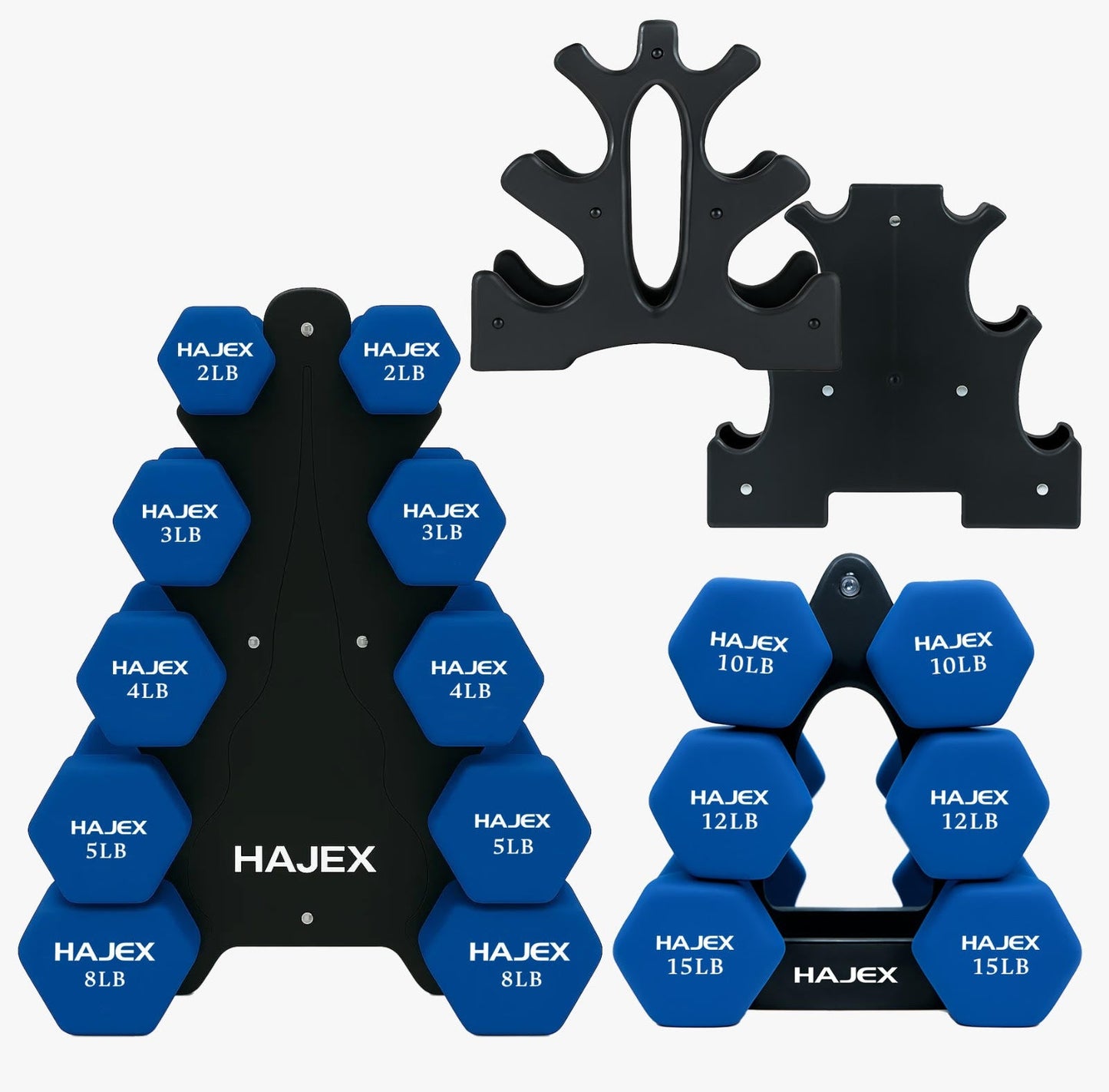 Neoprene Dumbbells Pairs & Sets With Rack - www.Shopthatapp.com #