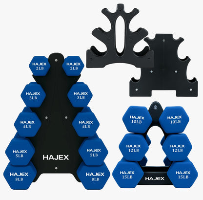 Neoprene Dumbbells Pairs & Sets With Rack - www.Shopthatapp.com #