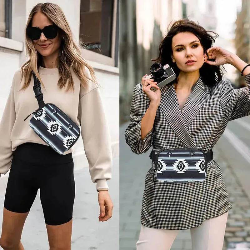 New Bohemian Print Waist Bag With Adjustable Shoulder Strap Fashion Casual Outdoor Running Crossbody Waist  Bag For Women - www.Shopthatapp.com #