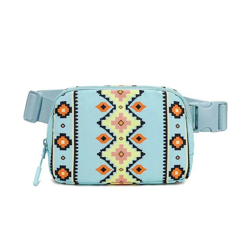 New Bohemian Print Waist Bag With Adjustable Shoulder Strap Fashion Casual Outdoor Running Crossbody Waist  Bag For Women - www.Shopthatapp.com #