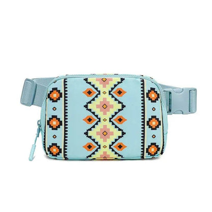 New Bohemian Print Waist Bag With Adjustable Shoulder Strap Fashion Casual Outdoor Running Crossbody Waist  Bag For Women - www.Shopthatapp.com #