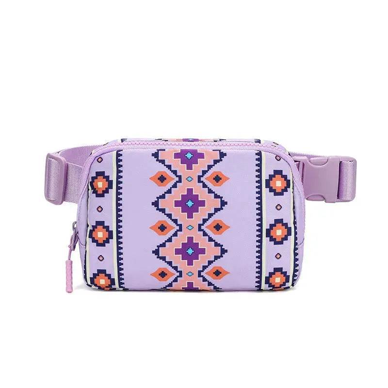 New Bohemian Print Waist Bag With Adjustable Shoulder Strap Fashion Casual Outdoor Running Crossbody Waist  Bag For Women - www.Shopthatapp.com #