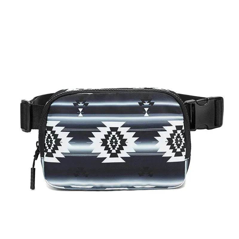 New Bohemian Print Waist Bag With Adjustable Shoulder Strap Fashion Casual Outdoor Running Crossbody Waist  Bag For Women - www.Shopthatapp.com #