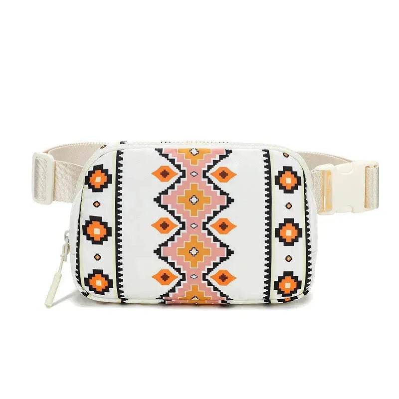 New Bohemian Print Waist Bag With Adjustable Shoulder Strap Fashion Casual Outdoor Running Crossbody Waist  Bag For Women - www.Shopthatapp.com #