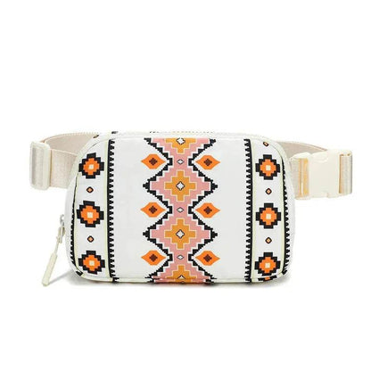 New Bohemian Print Waist Bag With Adjustable Shoulder Strap Fashion Casual Outdoor Running Crossbody Waist  Bag For Women - www.Shopthatapp.com #