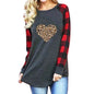 New Color Matching Women's Long-sleeved Valentine's Day Print Series Women's Top - www.Shopthatapp.com