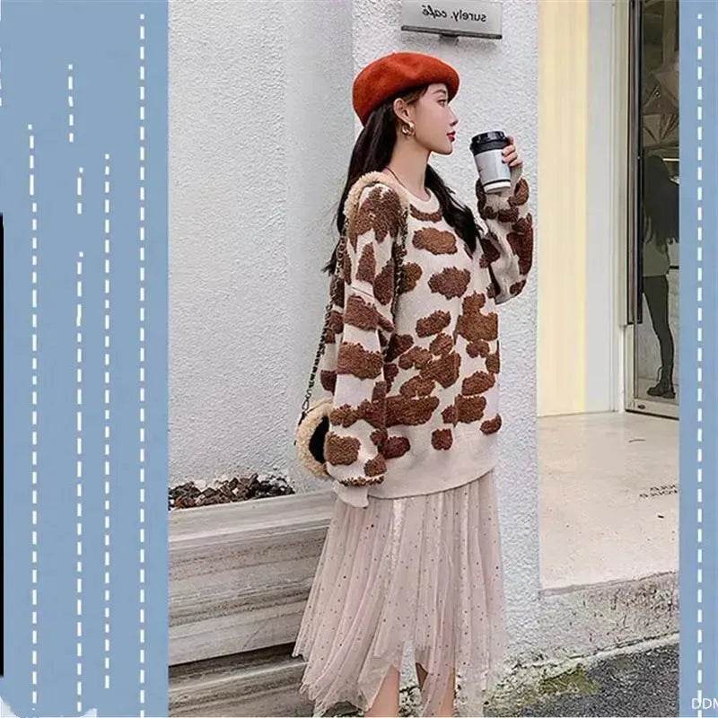 New Trend Autumn Winter Unisex Oversized Woolen Plush Pullover Sweater - www.Shopthatapp.com #