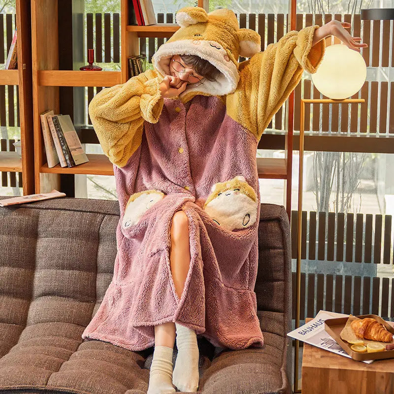 New Winter Coral Fleece Pajamas For Women - www.Shopthatapp.com