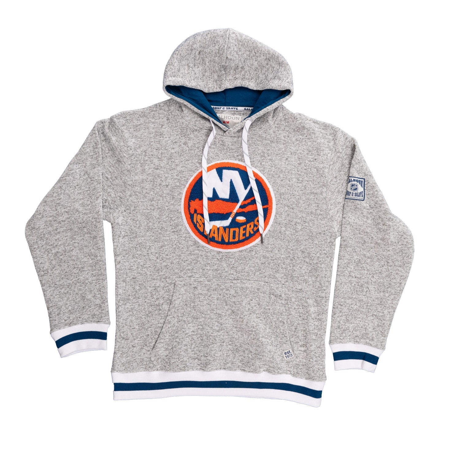 New York Islanders "Muskoka Style" Premium Chenille Woven Logo Hoodie - www.Shopthatapp.com #