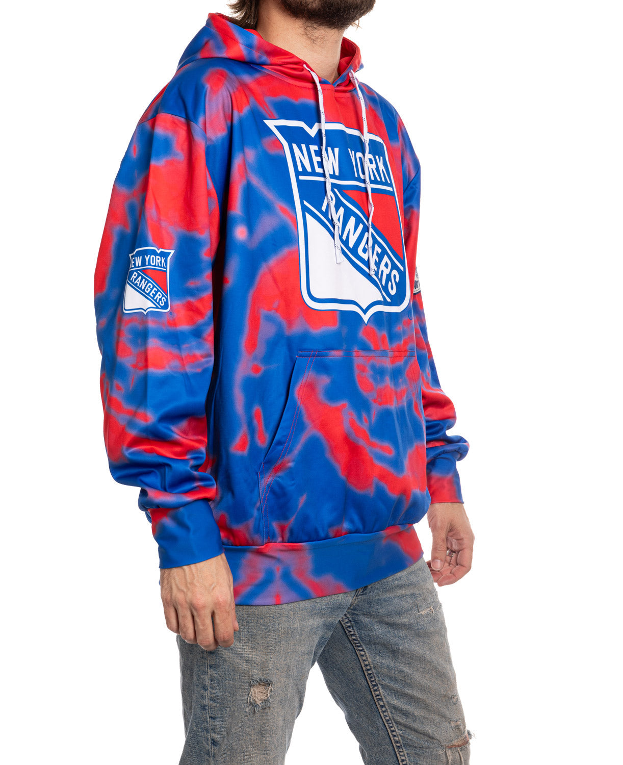 New York Rangers NHL Tie Dye Sublimation Pullover Hoodie - www.Shopthatapp.com #