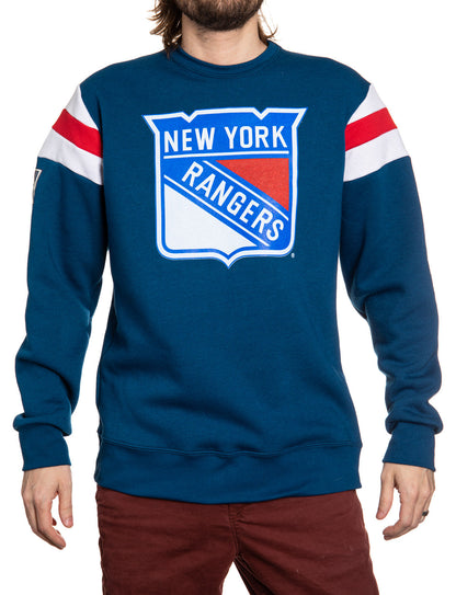 New York Rangers Varsity Retro Style Crewneck Sweatshirt - www.Shopthatapp.com #