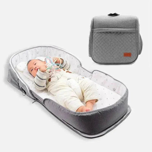 Newborn Baby Crib Foldable And Portable Mobile Backpack - www.Shopthatapp.com