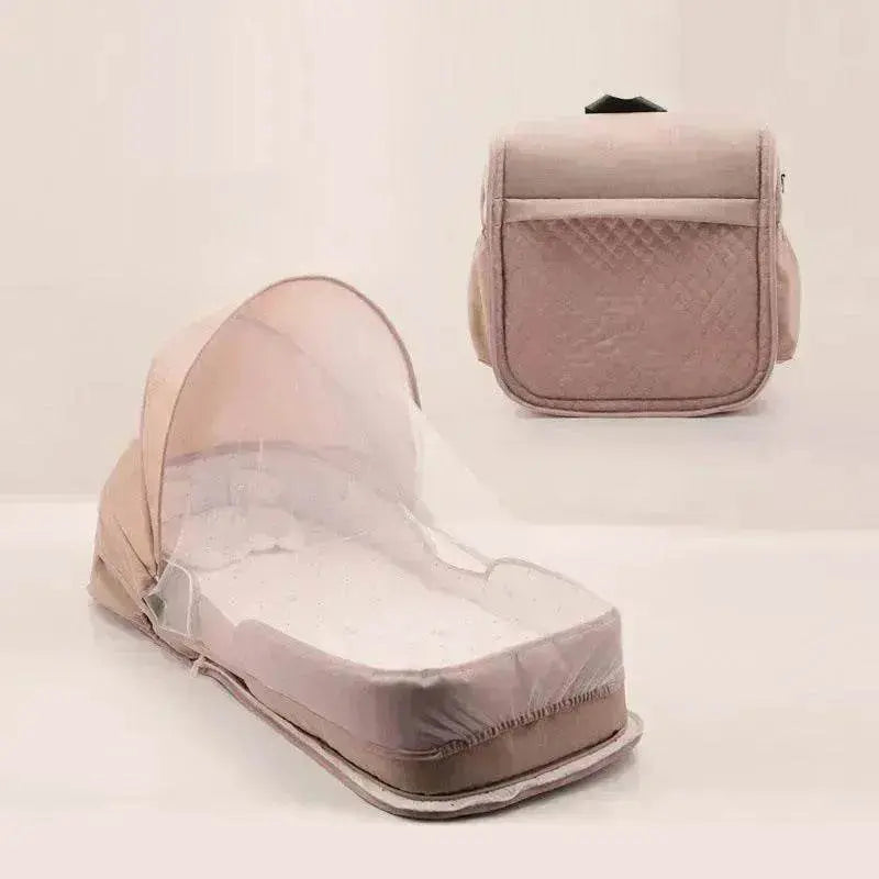 Newborn Baby Crib Foldable And Portable Mobile Backpack - www.Shopthatapp.com