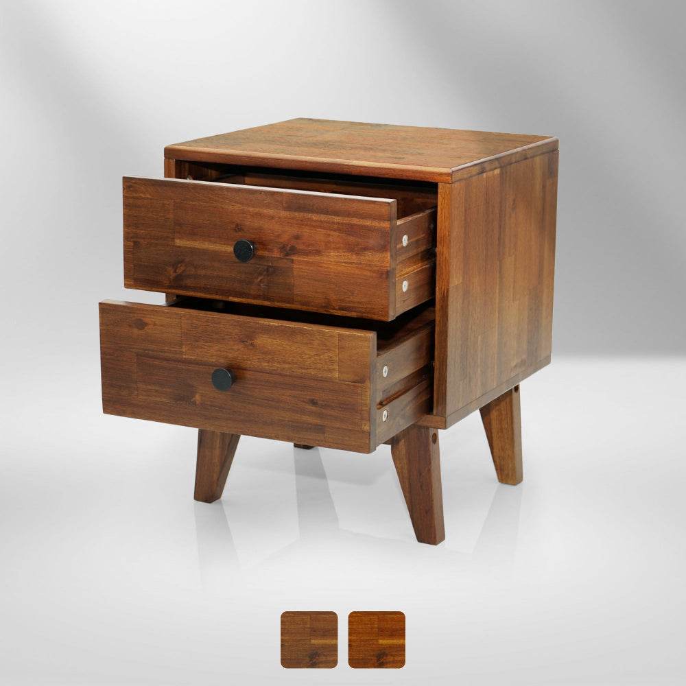 Silvia 2-Drawer Solid Wood Nightstand - www.Shopthatapp.com