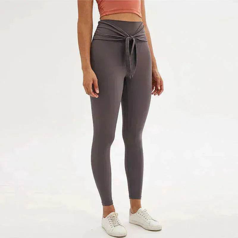 Nine-point legging yoga pants with straps - www.Shopthatapp.com #