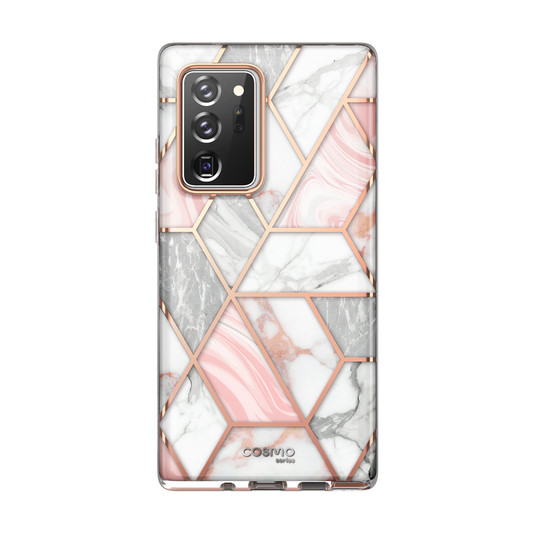 Coque i-Blason Cosmo Series conçue pour le Galaxy Note 20 Ultra 5G (version 2020), pare-chocs de protection effet marbre sans protection d'écran intégrée (marbre)