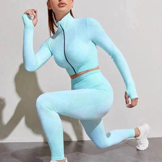 Nylon Quick-drying Long-sleeved Yoga Fitness Gym Suit - www.Shopthatapp.com #
