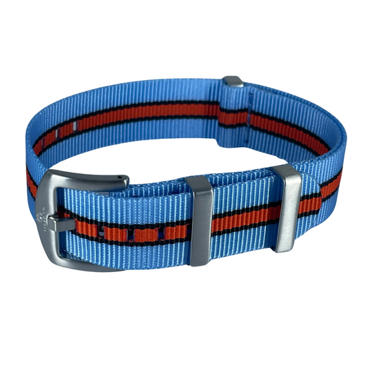 Nylon Nato Strap 20mm - Blue Orange-Jewellery-www.Shopthatapp.com-Bezel House