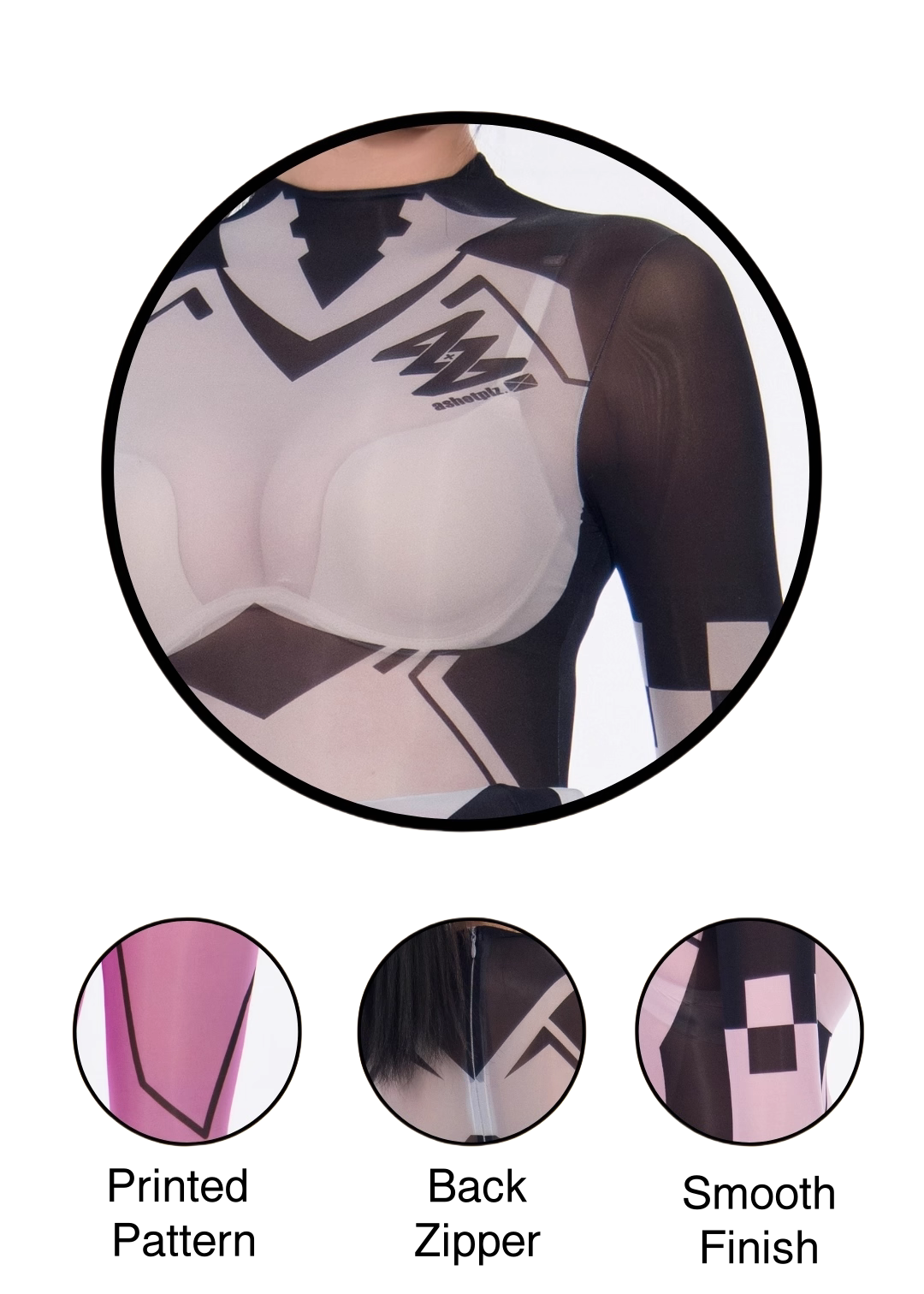 Anime Sci-fi Sheer 10D Nylon Full Bodysuit See Through Body Stocking Lingerie - www.Shopthatapp.com