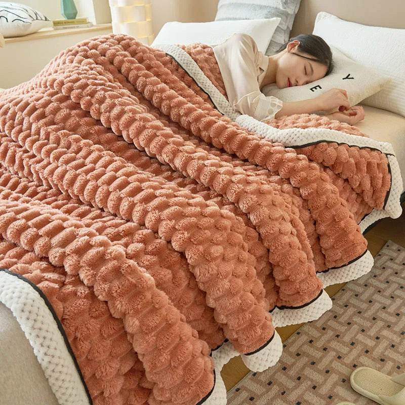 Coral Flannel Winter Thicken Thermal Cover Blanket - www.Shopthatapp.com