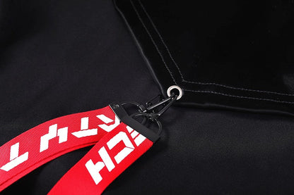 Anime Style Black and White Witch Spandex PU Leather Short Dress with Bust Zipper - www.Shopthatapp.com