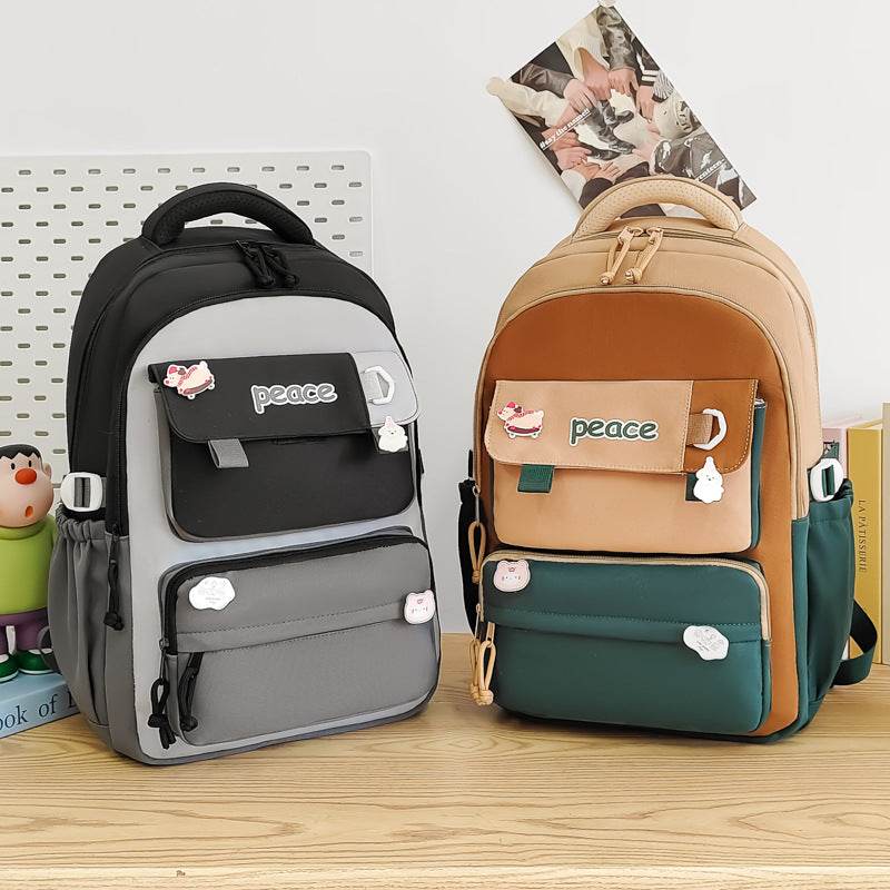 Women's Large Capacity Lightweight Simple Schoolbag - www.Shopthatapp.com