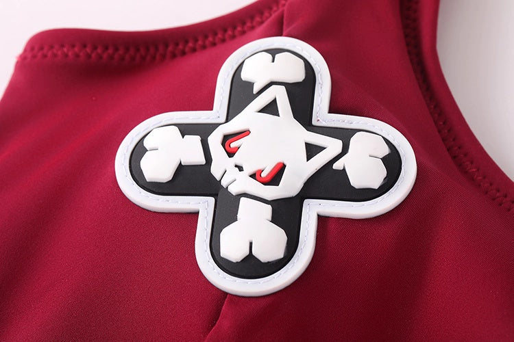 Japanese Anime Sailor Style Two-Piece Uniform Swimsuit Set with Bandage Design - www.Shopthatapp.com