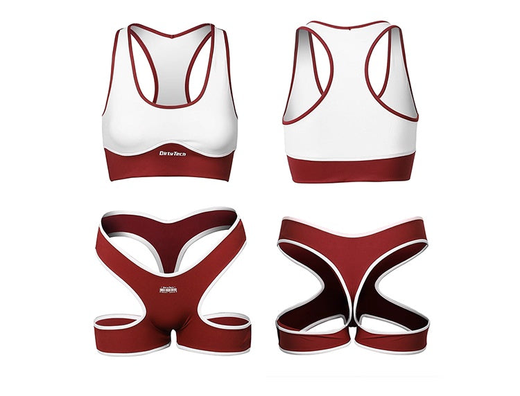 Anime Style 3-Piece Short Gymnastics Uniform Sports Tank Top with Sexy Cutout Shorts - www.Shopthatapp.com