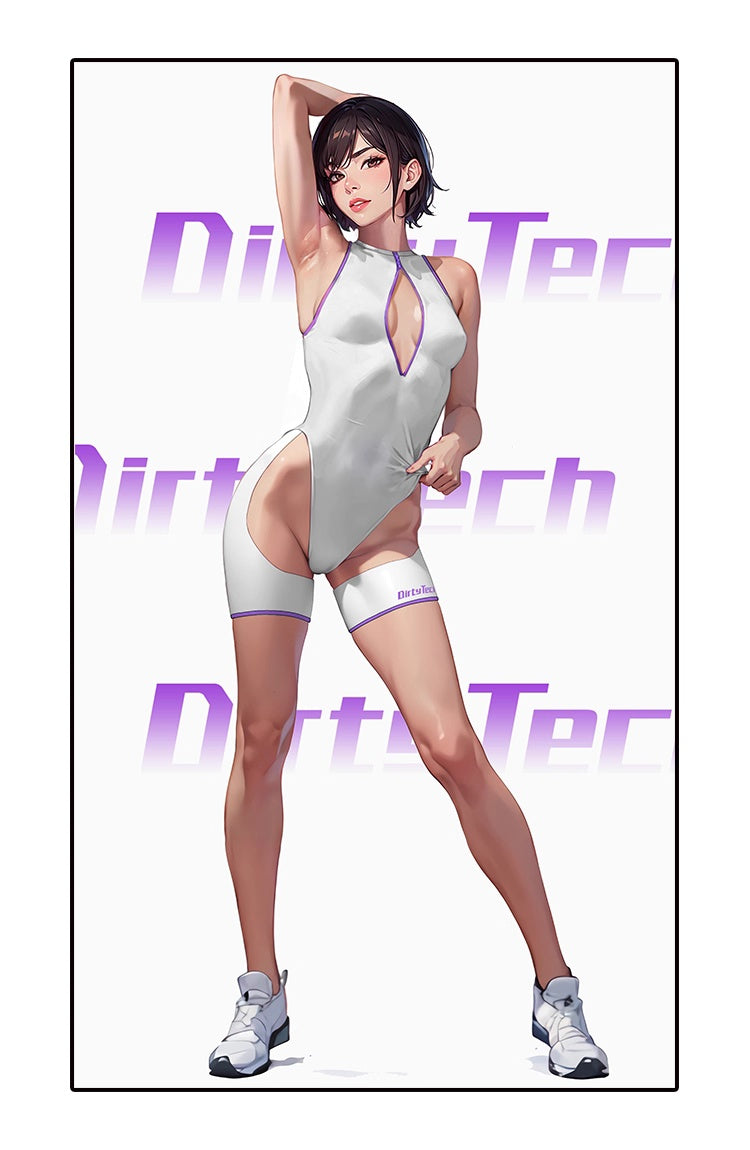 Anime Style Sexy One-piece Swimsuit Front Zipper Spandex Racing Swimwear Bodysuit - www.Shopthatapp.com