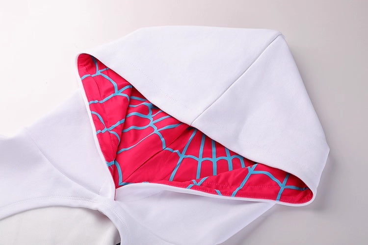 Woman Super Hero Spandex Pu Leather Cosplay Halloween Costume Bodysuit with Jacket