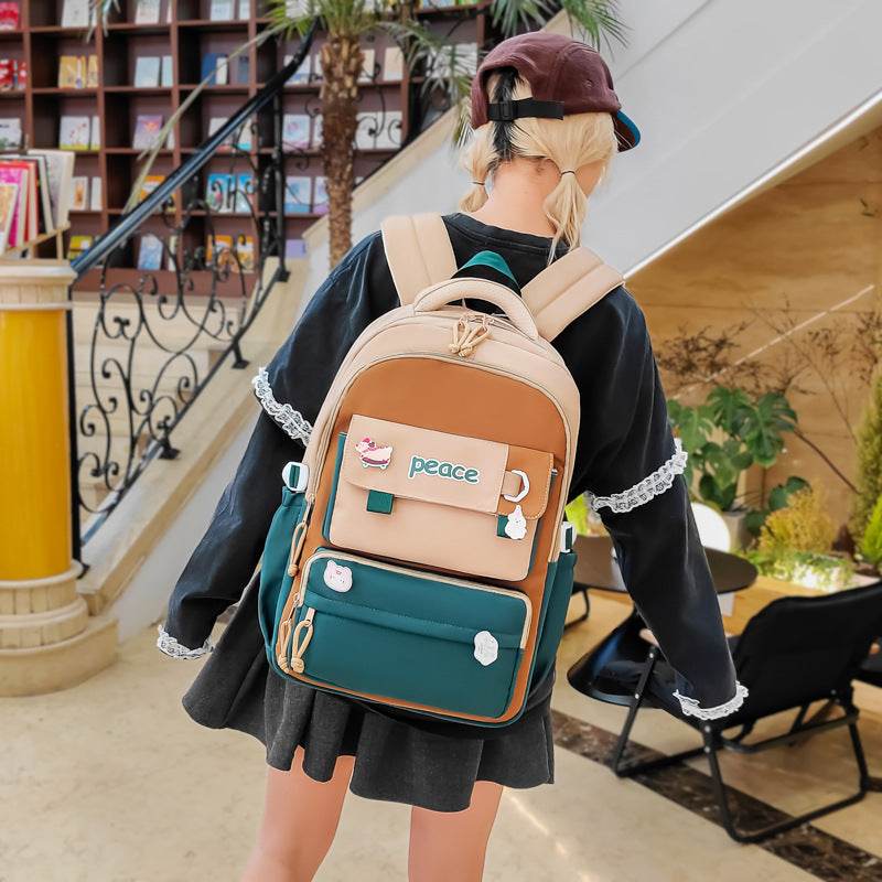 Women's Large Capacity Lightweight Simple Schoolbag - www.Shopthatapp.com