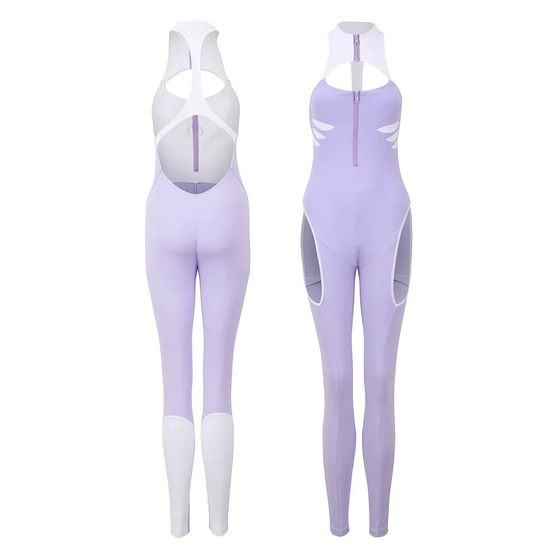 Anime Style The Purple Shark Jumpsuit Yoga Pants Full Body Sexy Fitness Active Wear - www.Shopthatapp.com