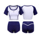 Anime Style 3-Piece Short Gymnastics Uniform Volleyball Sports Activewear - www.Shopthatapp.com