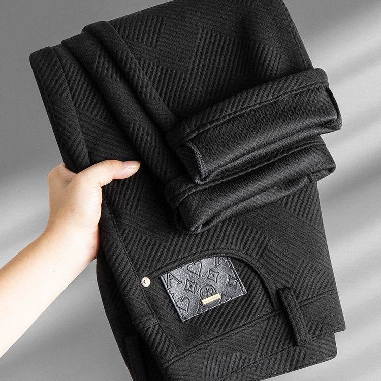 Casual Pants – Comfortable Mid Waist Straight-Leg Trousers for Men