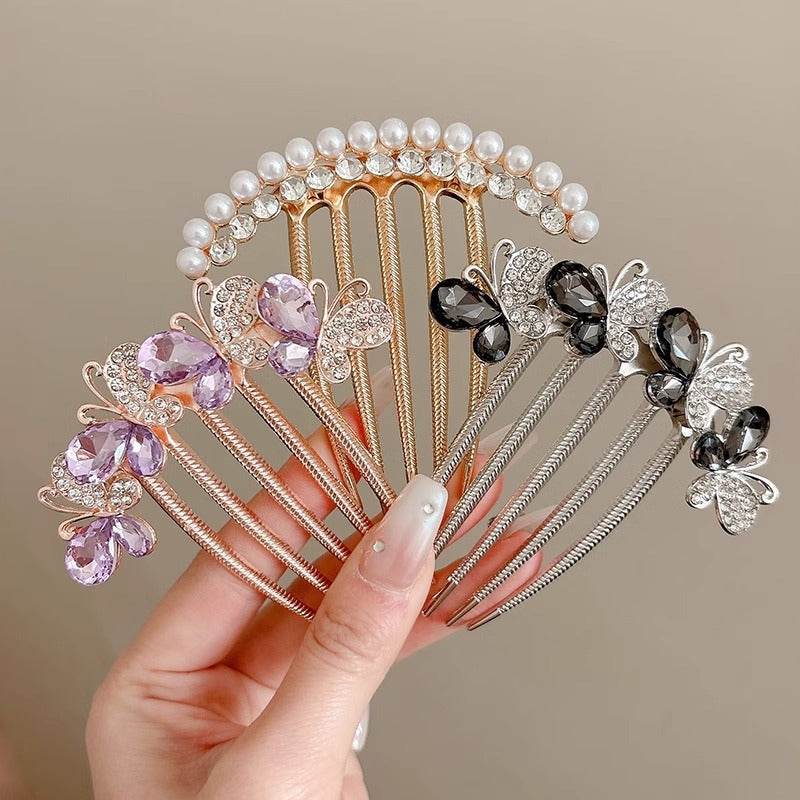 Butterfly  Rhinestone Barrette Clip - www.Shopthatapp.com