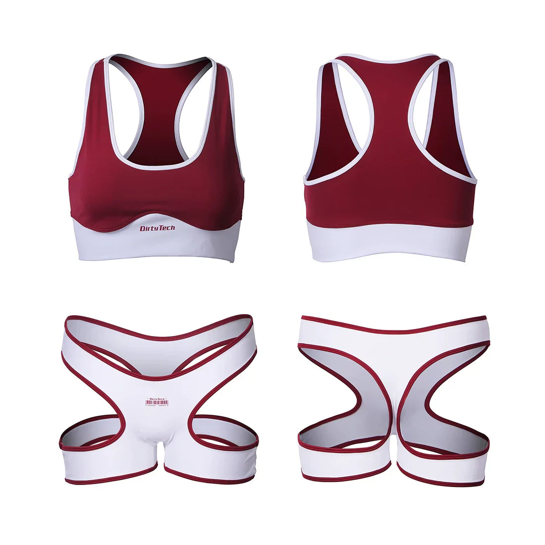 Anime Style 3-Piece Short Gymnastics Uniform Sports Tank Top with Sexy Cutout Shorts - www.Shopthatapp.com