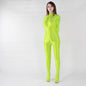 Front Zipper Spandex Nylon Full Bodysuit Zentai Shinny Jumpsuit with Triple-Zipper - www.Shopthatapp.com