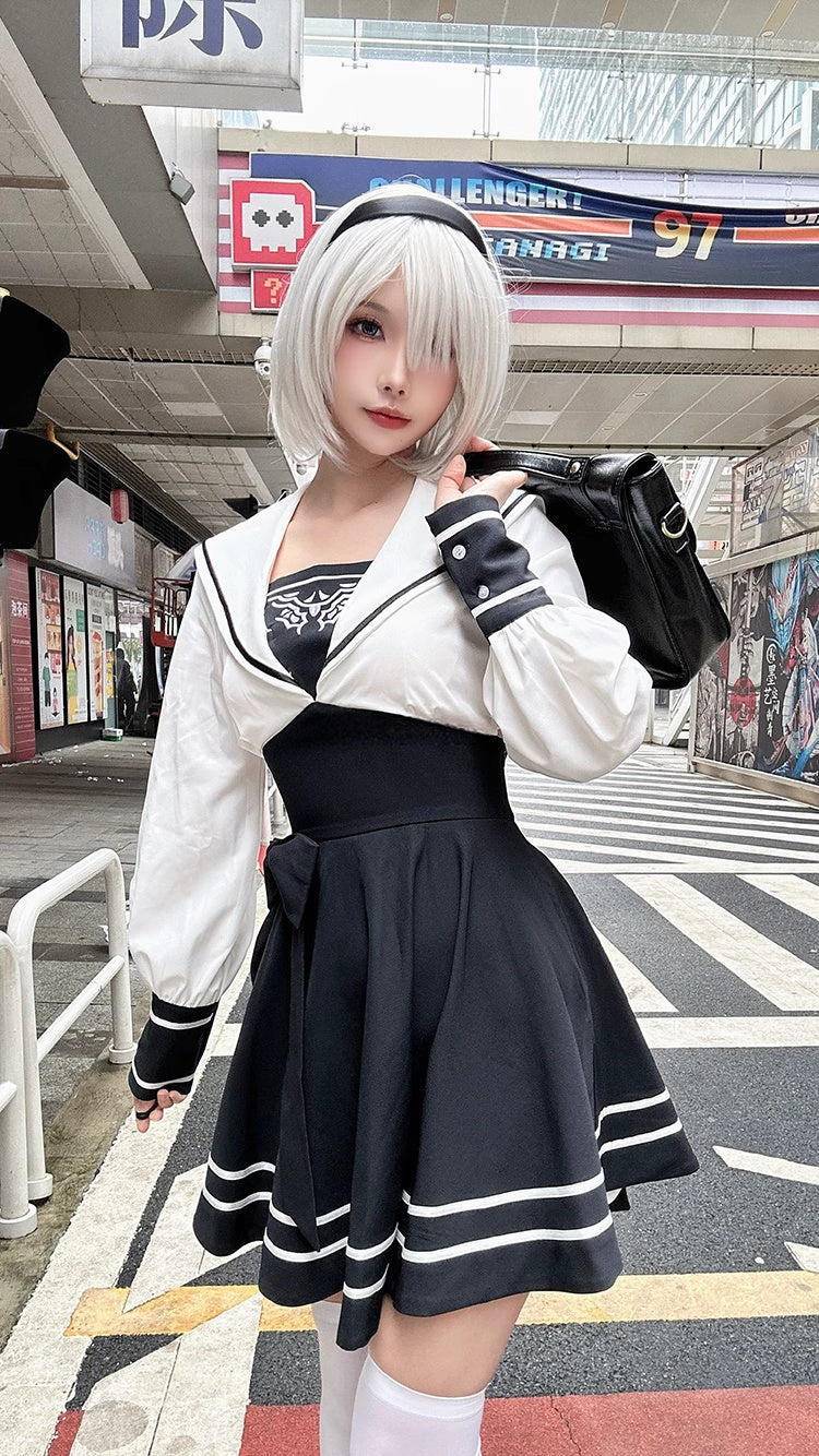 Anime Cosplay Dress Halloween Costume Set Anime Sailor Style Costume - www.Shopthatapp.com