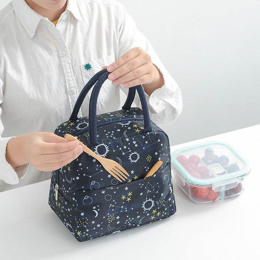 Portable Floral Aluminum Foil Thermal Insulated Lunch Bag - www.Shopthatapp.com