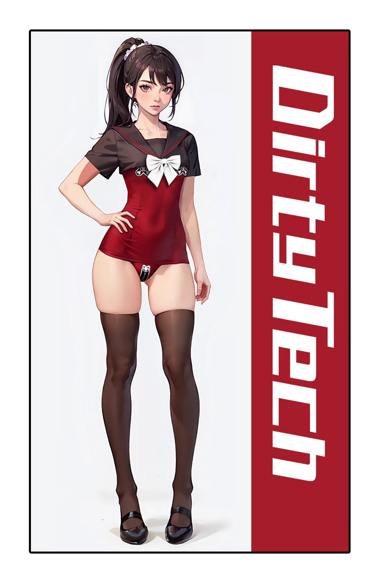 Japanese Anime Sailor Style Two-Piece Uniform Swimsuit Set with Bandage Design - www.Shopthatapp.com