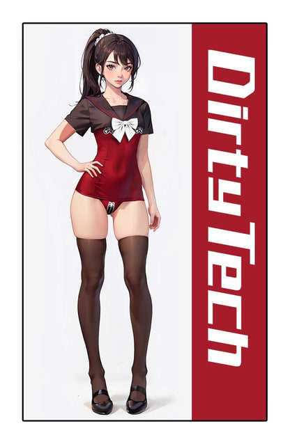 Japanese Anime Sailor Style Two-Piece Uniform Swimsuit Set with Bandage Design - www.Shopthatapp.com