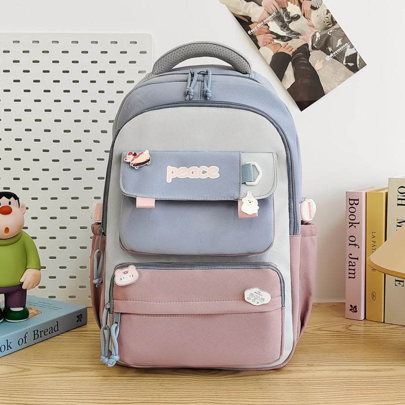 Women's Large Capacity Lightweight Simple Schoolbag - www.Shopthatapp.com