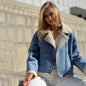 Fleece-lined Denim Coat Short Jacket Design Fashion Women - www.Shopthatapp.com