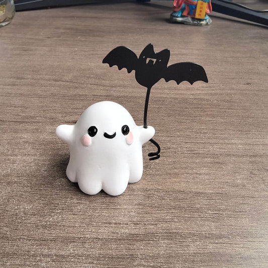 Mini Ghost Walking Dog Statue Halloween Decoration - www.Shopthatapp.com